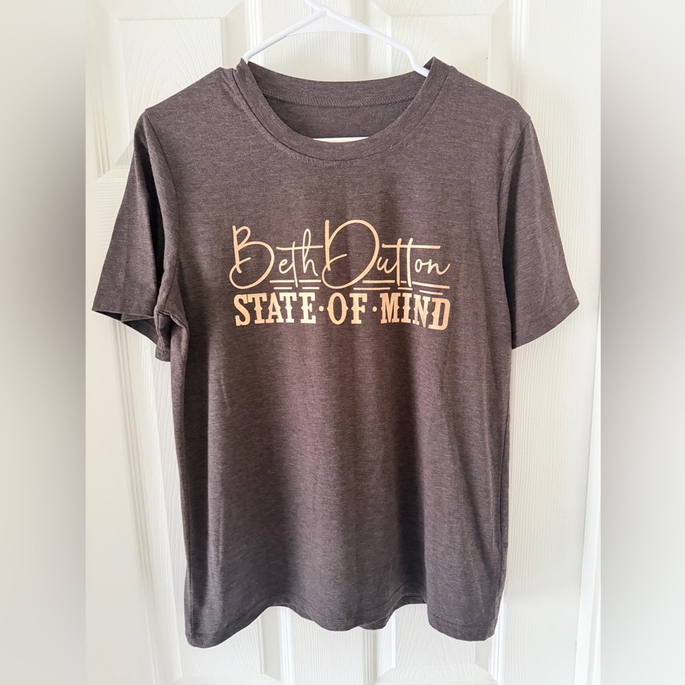 Beth Dutton State of Mind Graphic Tee - Charcoal Size M